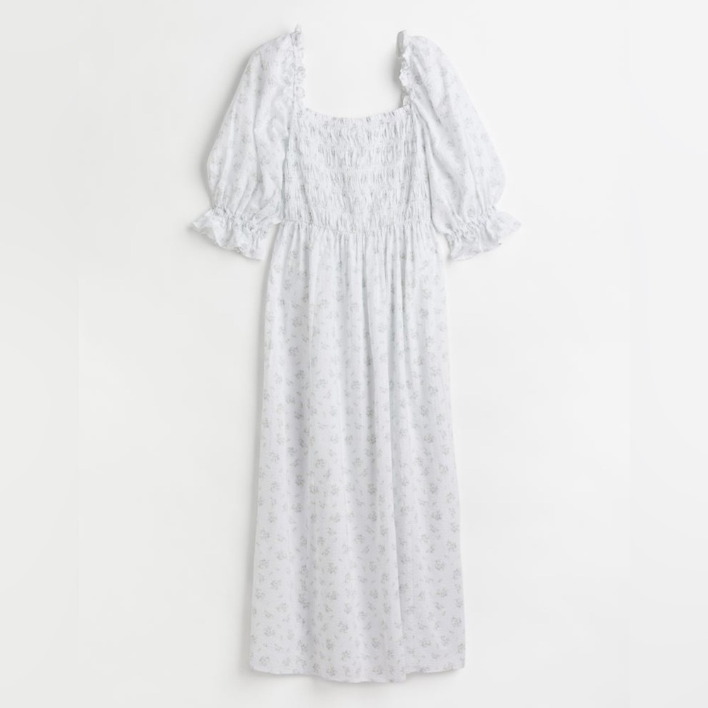 H&M Floral puff sleeved dress S